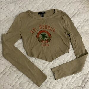 Super cute long sleeve crop top